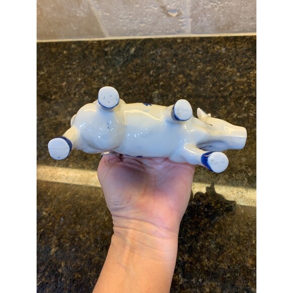 Vintage Handpainted Holland Windmill 1960’s Delft Cow Creamer - EUC - Picture 6 of 9